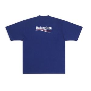 Balenciaga" CAMPAIGN T-SHIRT IN PACIFIC BLUE/WHITE